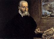 El Greco Portrait of Giorgio Giulio Clovio, the earliest surviving portrait from El Greco oil painting